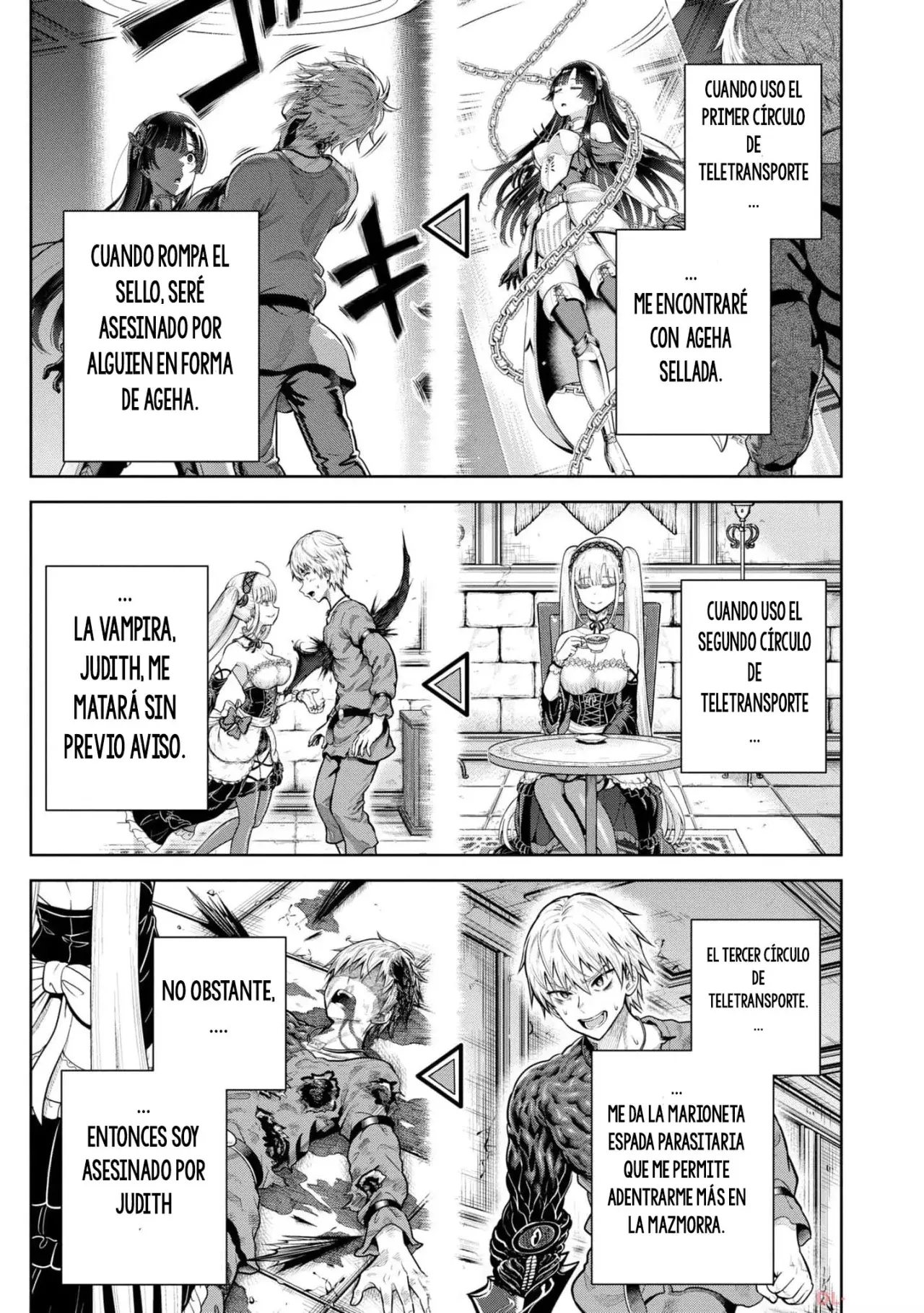 Dungeon ni Hisomu Yandere na Kanojo ni Ore wa Nando mo Korosareru Capítulo 8 - Página 15 en español