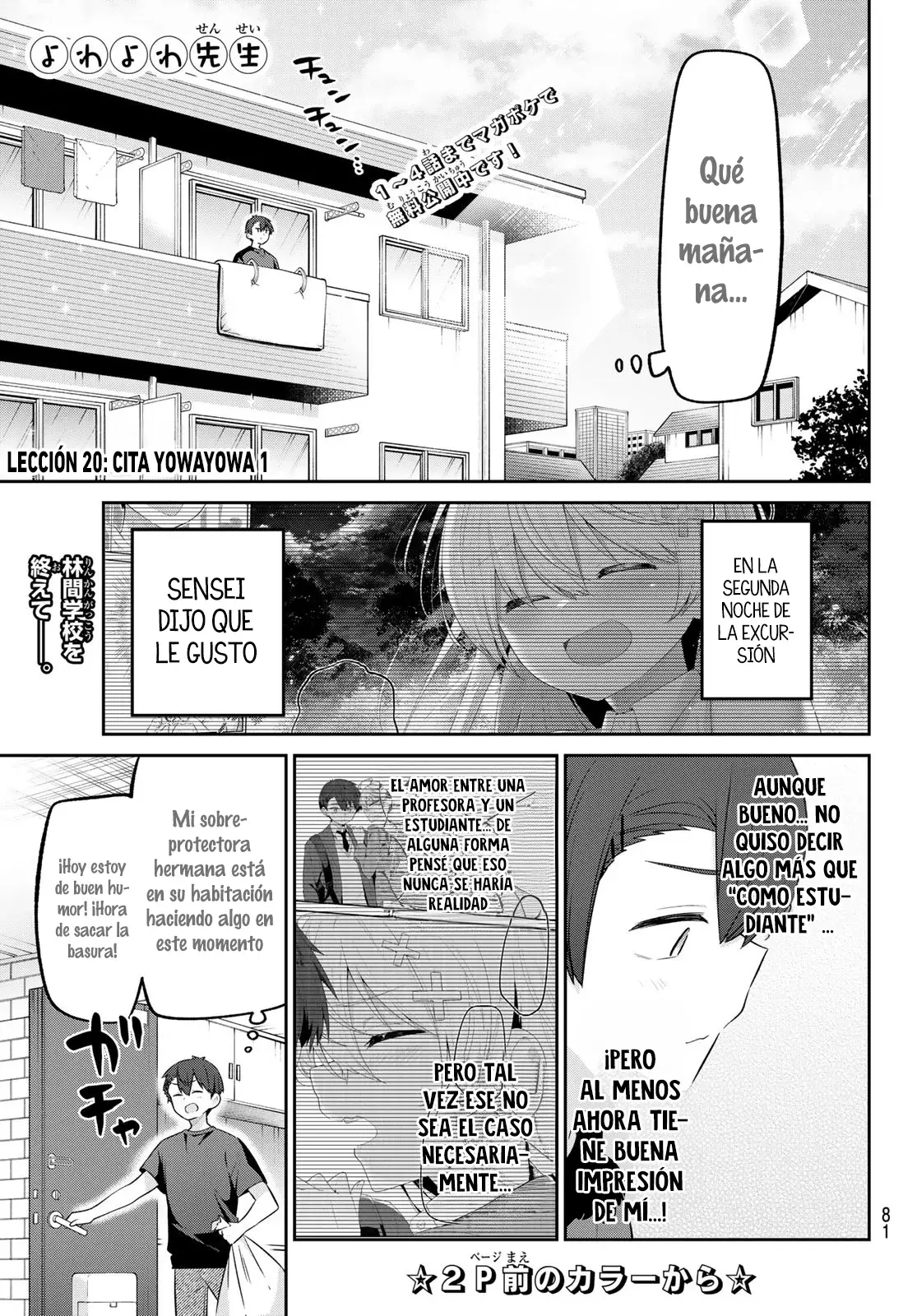 Yowayowa Sensei Capítulo 20 - Página 3 en español