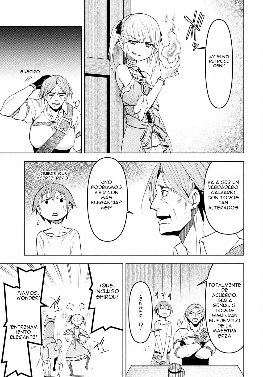 Dungeon Tou de Yadoya o Yarou! Souzou Mahou o Moratta Ore no Hosoude Hanjouki Capítulo 36 - Página 27 en español