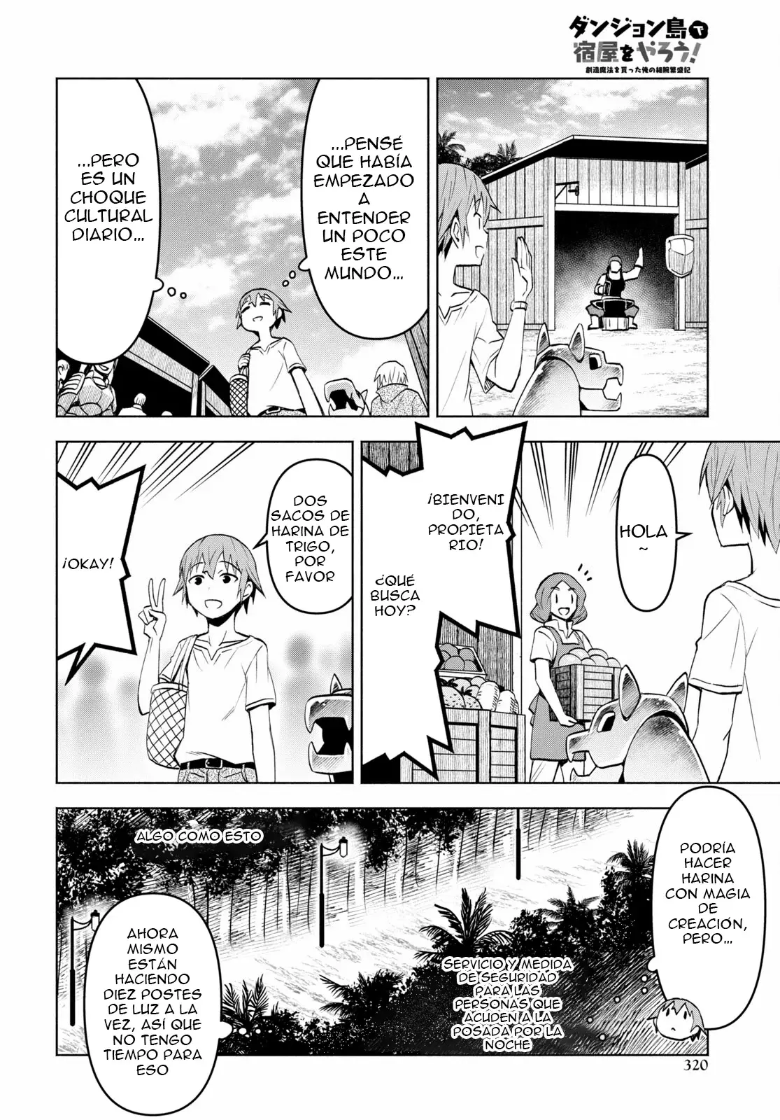 Dungeon Tou de Yadoya o Yarou! Souzou Mahou o Moratta Ore no Hosoude Hanjouki Capítulo 37 - Página 24 en español