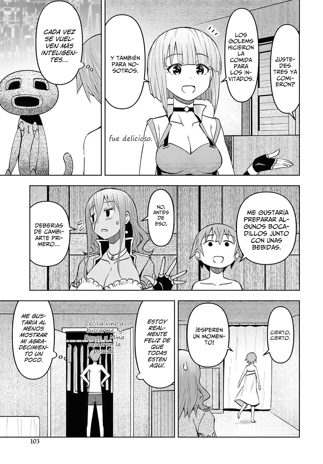 Dungeon Tou de Yadoya o Yarou! Souzou Mahou o Moratta Ore no Hosoude Hanjouki Capítulo 49 - Página 5 en español