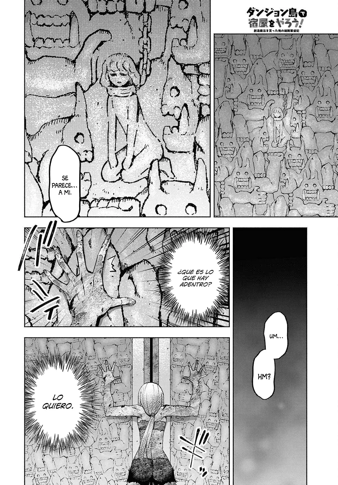 Dungeon Tou de Yadoya o Yarou! Souzou Mahou o Moratta Ore no Hosoude Hanjouki Capítulo 50 - Página 8 en español