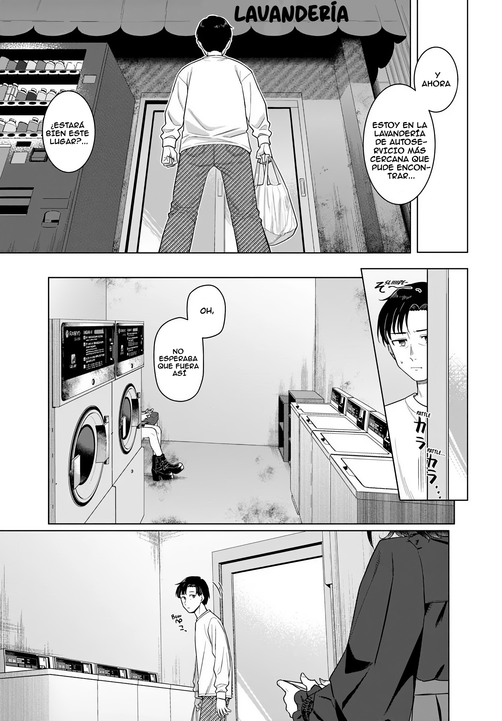 Kon'ya Coin Laundry de Aimashou Capítulo 1 - Página 12 en español