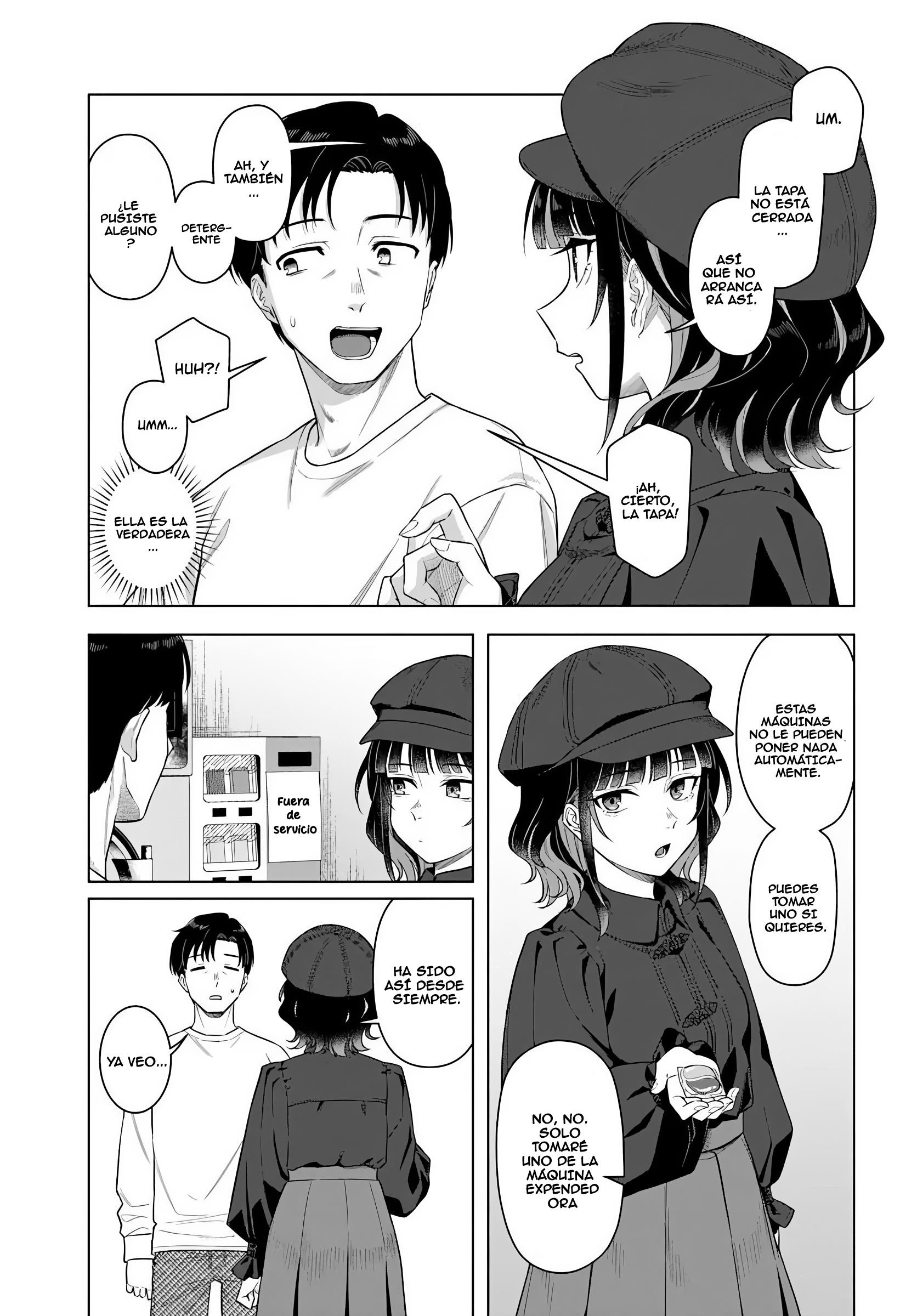 Kon'ya Coin Laundry de Aimashou Capítulo 1 - Página 16 en español