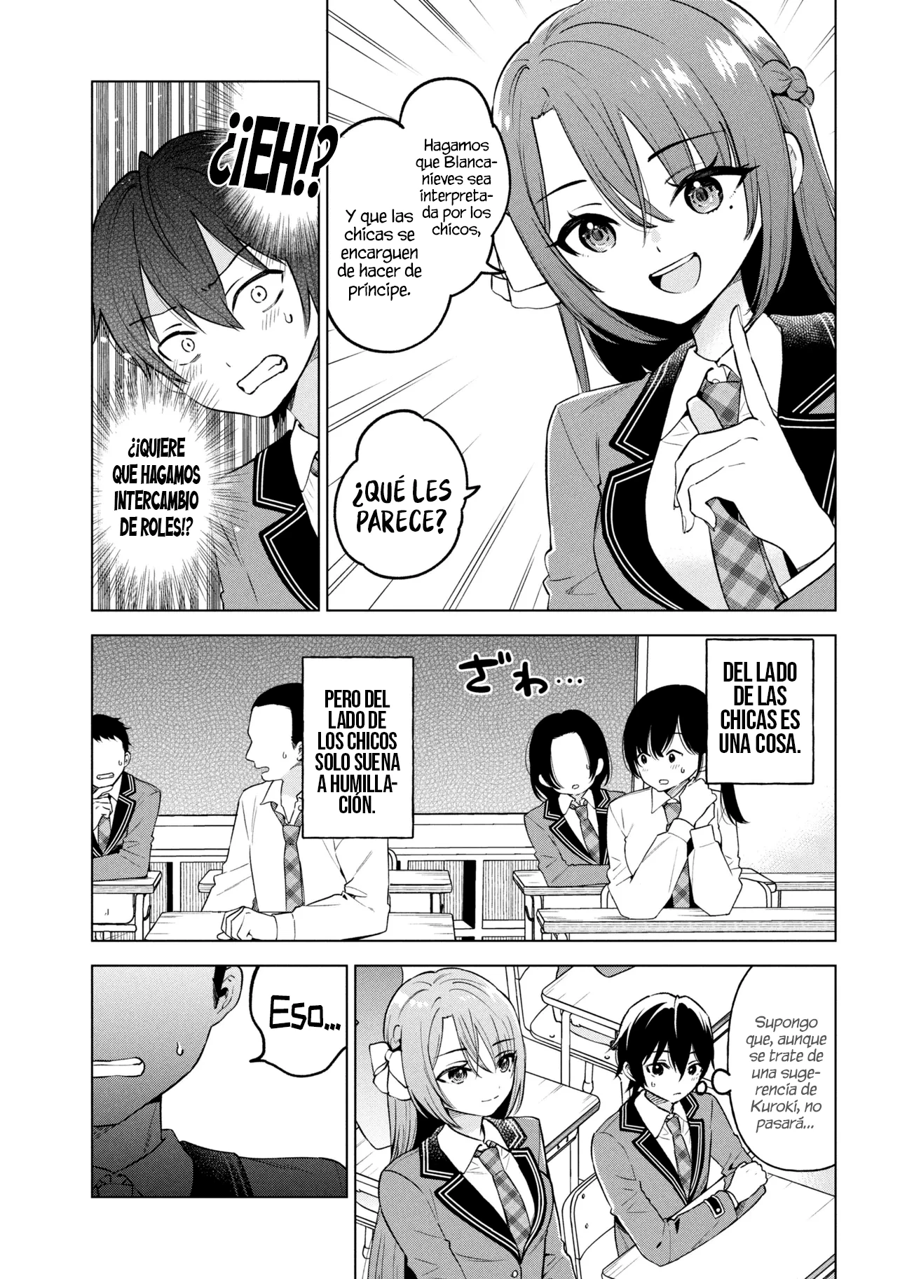 Soy un chico introvertido y, tras un cambio de asientos, terminé rodeado de chicas clase S y así comenzó nuestra relación secreta. Capítulo 8 - Página 4 en español