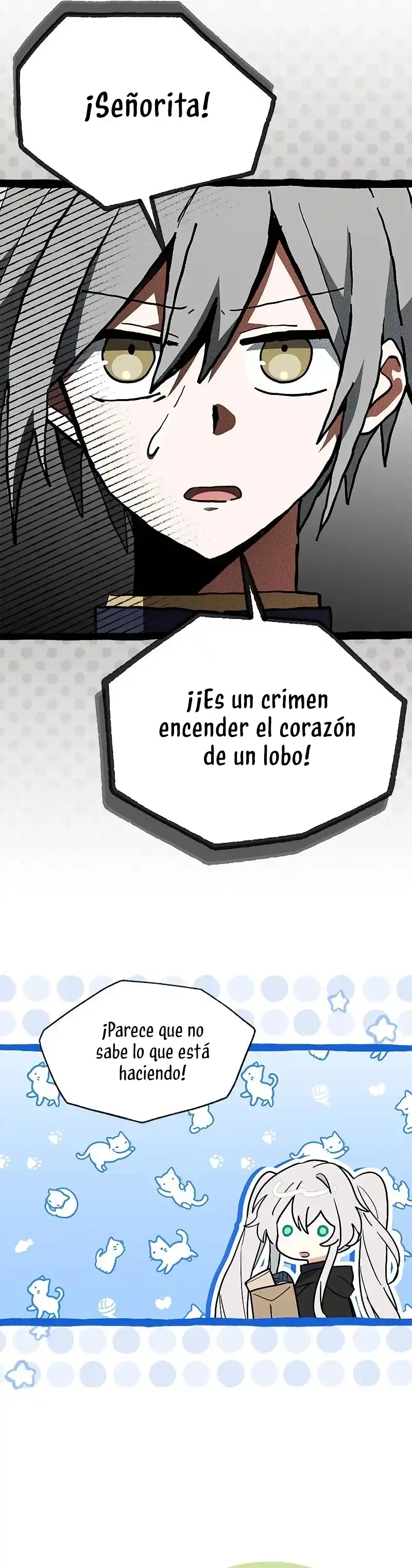 Es un gato, ¿pero fue adoptada por una familia de lobos? Capítulo 37 - Página 24 en español