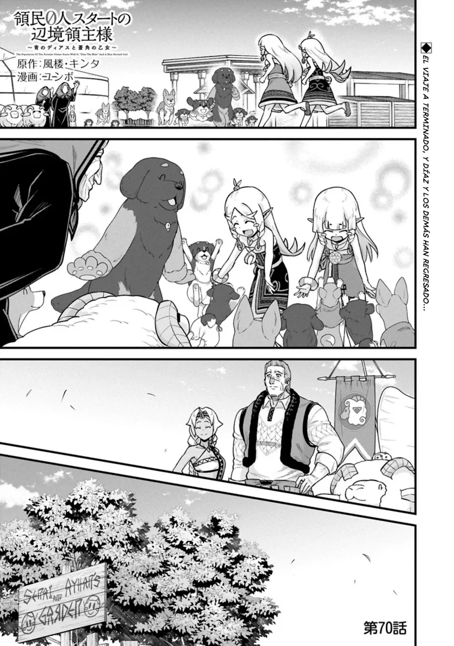 Ryoumin 0-nin Start no Henkyou Ryoushu-sama: Ao no Dias to Soukaku no Otome Capítulo 70 - Página 3 en español